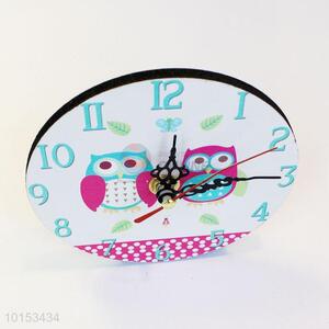 Cartoon Owls Pattern Wall Clock Home Decoration Living Room Decor