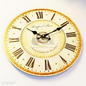 Exquisite Pattern Roman Number Wall Clock Living Room Decoration