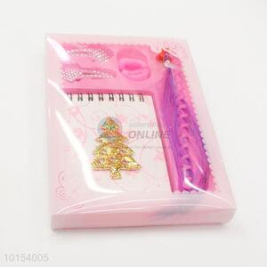 Fashion Style Spiral Coil Notebook Set with Hairpin, Hair Ring and <em>Wig</em>