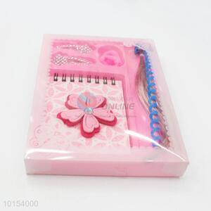 Wholesale Spiral Coil Notebook Set with Hairpin, Hair Ring and <em>Wig</em>