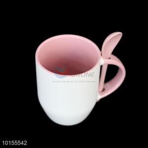Wholesale best pink&white ceramic cup