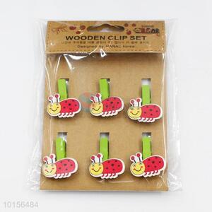 Best Selling Bee Shape Mini Photo Paper Peg Wooden Clip