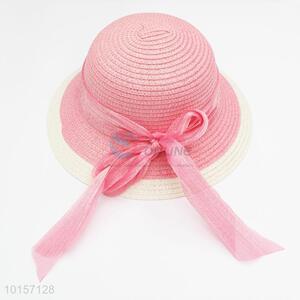 Delicate bowknot summer sun hat/paper straw hat/beach hat