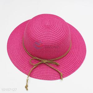 Rose red summer sun hat/paper straw hat/beach hat