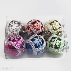 Colorful Snowflake Pattern Christmas Balls for Christmas Home Decoration