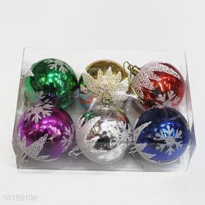 Snowflake Printed Christmas Tree Decorations Christmas Balls for Home Decoration