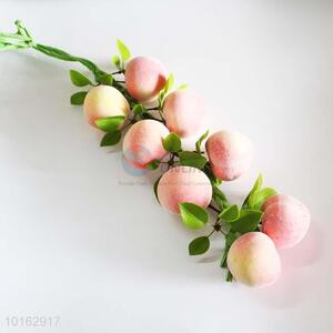 8 Heads Simulation of Peach/Decoration Artificial Fruit