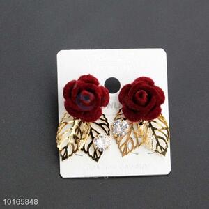 Red Rose Zircon Earring Jewelry for Women/Fashion Earrings