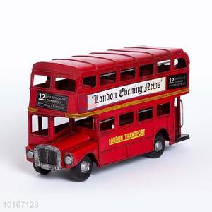 Red Double-decker Bus Simulation  Model/Craft for Home Decoration/Props