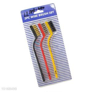 3Pcs Wire Brush Set with Plastic Handle Wholesale