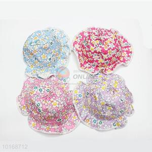 Popular Flower Printed Round Laced Hats&Caps for Girls