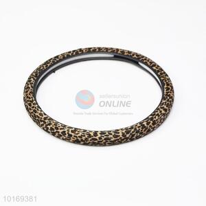 Sexy lady leopard printed soft plush car steering wheel cover