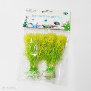 Yellow Green Plastic Aquarium Tank Fish Tank Decoration Simulation Plants