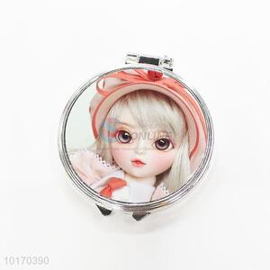 Fashionable Mini Round Plastic <em>Cosmetic</em> Mirror with Comb