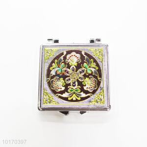 Popular Flower Pattern Mini Square Plastic <em>Cosmetic</em> Mirror