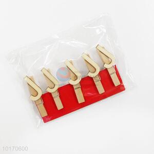 Letters shape wooden clip clothespins