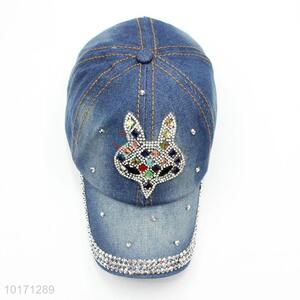 New Fashion Rhinestone Denim Caps Sports Hat