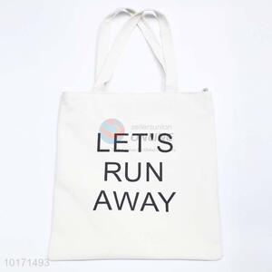 Simple style white tote bag/shopping bag