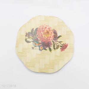 China Factory Wood Placemat with Flowers Pattern