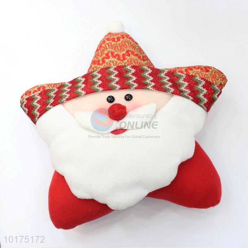 Home Christmas Decoration Star Shape Santa Claus Pillow