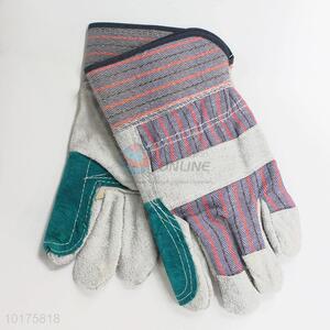 Comfortable Polyester/Cowhide Leather Work <em>Gloves</em> Working Safety <em>Gloves</em>