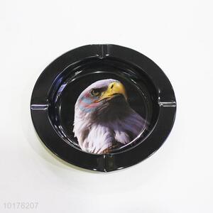 Eagle printed metal ashtray plate