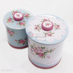 Blue Flower Metal Storage Box Set Cake Box Wholesale