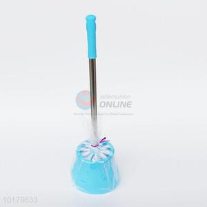 Cheap Blue Plastic Toilet Brush with Brush Holder