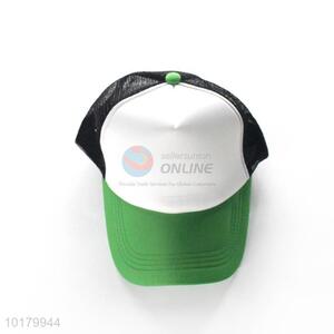 New Design Green & White Sport Hats Mesh Baseball Caps