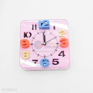 Cute square shape desk clocks with alarm for bedroom