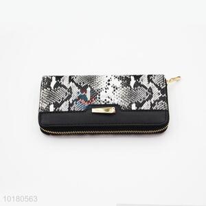 Promotional Black Purse&Wallet for Ladies with Zipper