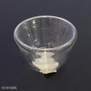 Wholesale Hand-made Double Layer Glass Cup For Drinking
