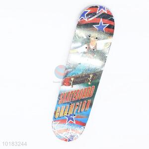 Fashionable Girl Boy Cool Wood <em>Skateboard</em> Outdoor Sport