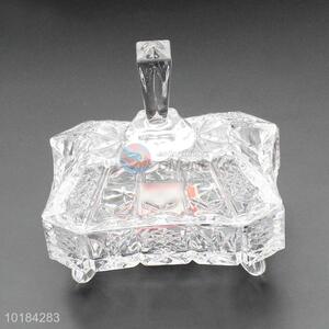 Top Selling Transparent Glass Candy Jar with Separated Lid