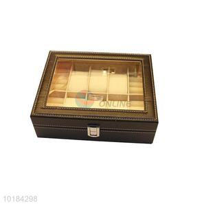 Black Watch Box Watch Organizer Jewelry Display Case