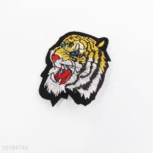 Hot Sale Tiger Head Shape Embroidery Patches for Cats
