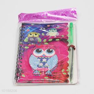Owl Printed Notebook with Pen Christmas Gift