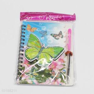 Wholesale Butterfly Pattern Spiral Notebook with Pen