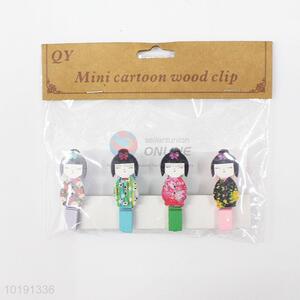 New arrival girl shaped photo clip/paper clip/wood clip