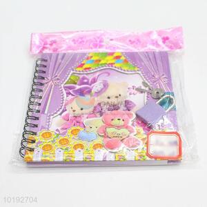Cheap Price Purple Spiral Notebook with Lock