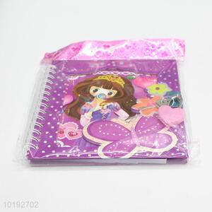 Wholesale Cheap Purple Girl Printed Notebook with Lock