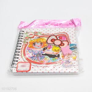High Quality Bowknot Dot Pattern Kids Notebook with Lock