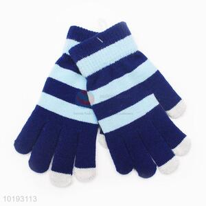 Striped Touch Screen Gloves