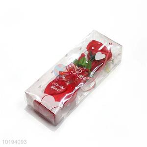 Wholesale Artificial Flower With Red Heart Gift Set