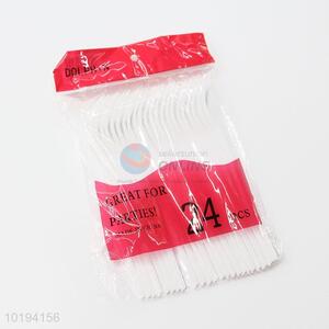 Cheap White <em>Disposable</em> Plastic Dessert <em>Fork</em> Great for Parties