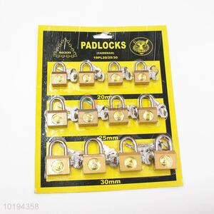 Multi-size Mini Gold Color <em>Padlock</em> with Key