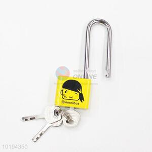 High Quality Custom Safety <em>Padlock</em> Long Metal Shackle Lock With Normal Key