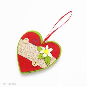 Pretty Cute Heart Shape Christmas Felt Pendant with Padding