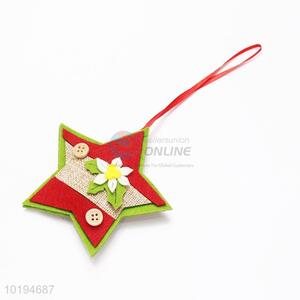 China Factory Five-pointed Star Shape Christmas Felt Pendant with Padding