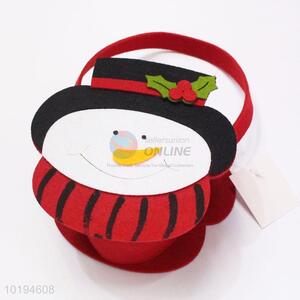Wholesale Cheap Snowman Shaped Felt Hand Bag Christmas <em>Candy</em> Bag